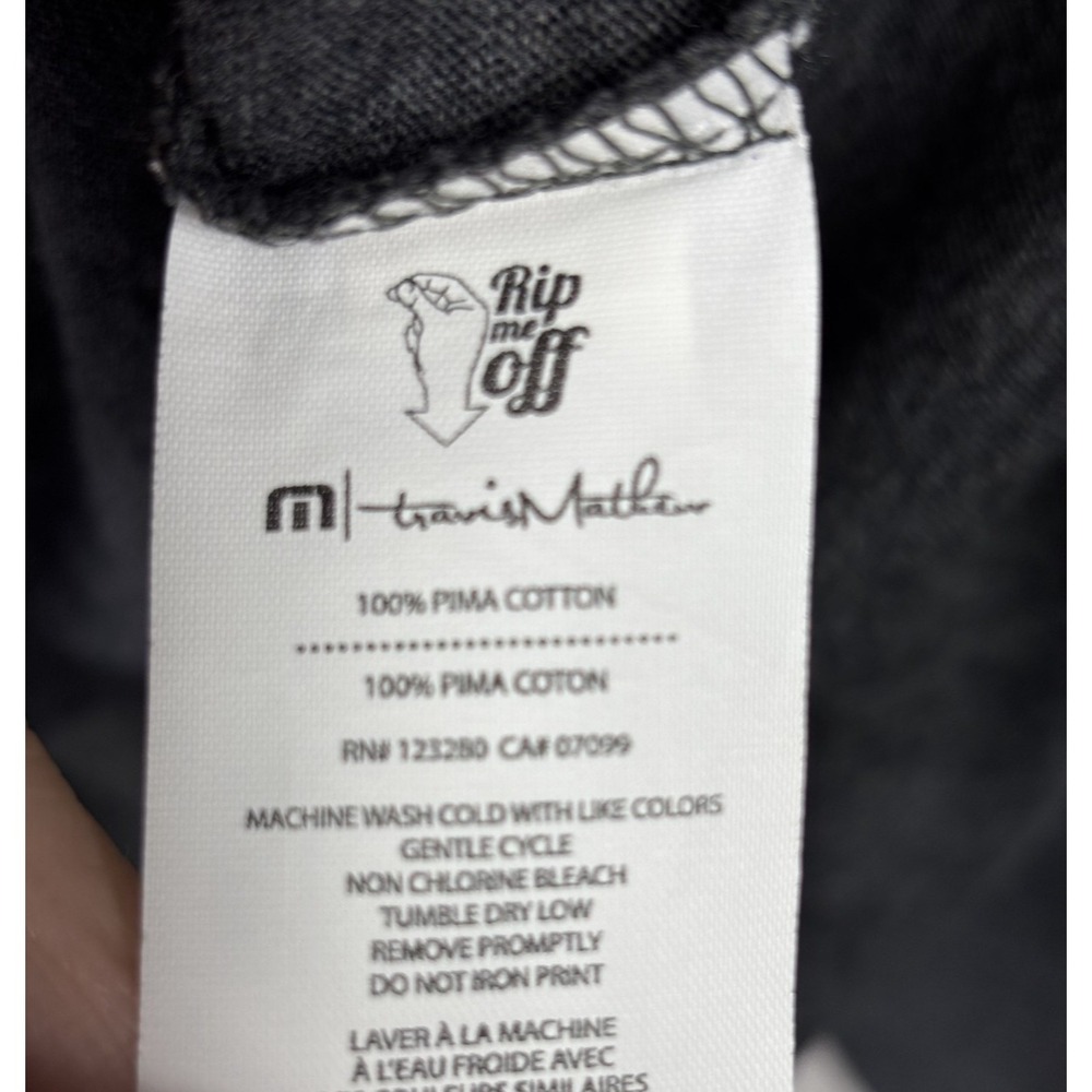 TravisMathew Pima Cotton Tee Gray Stripe Golf Casual Soft Men XXL - Picture 5 of 5